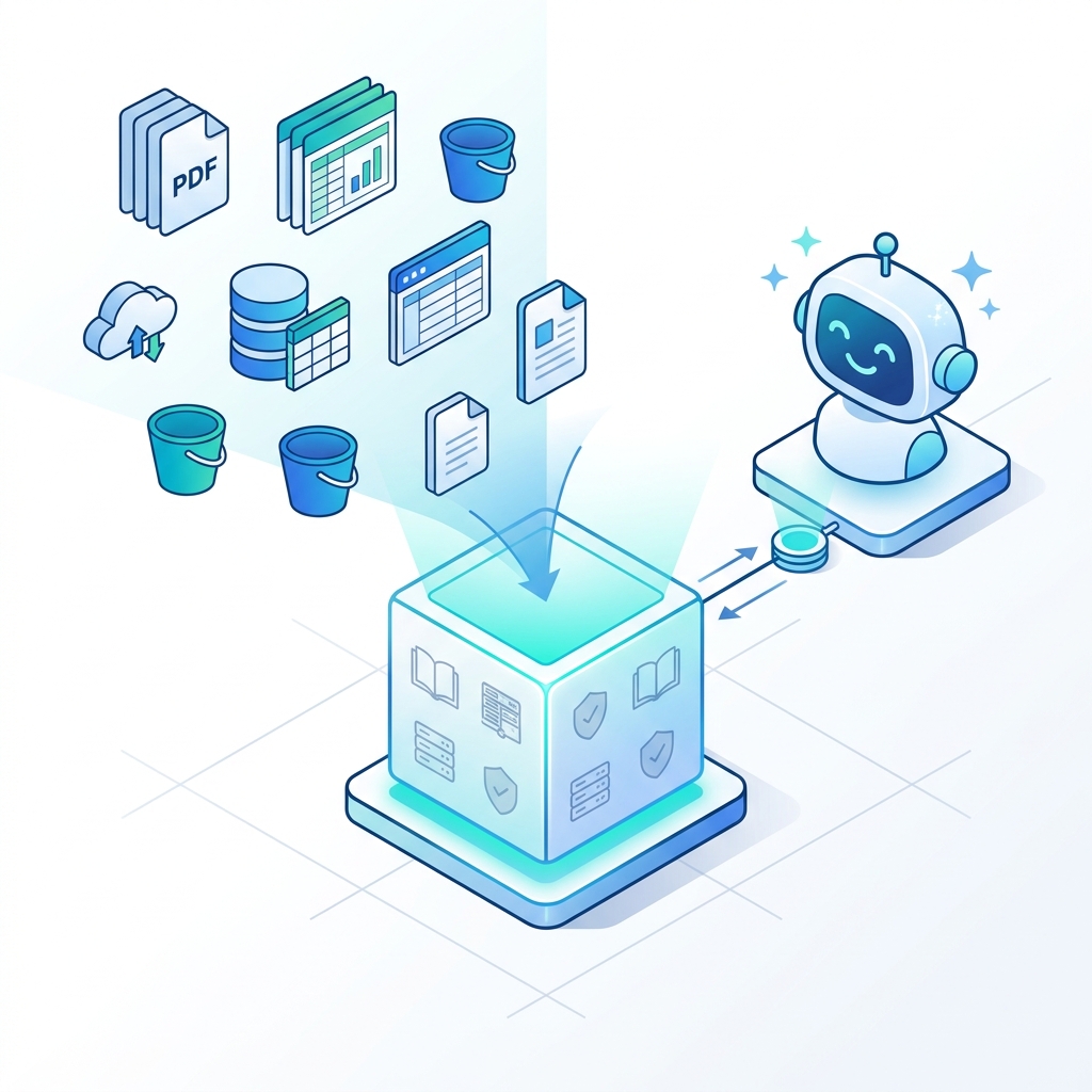 Separation of Concerns: The Agent interacts cleanly with a Knowledge Base