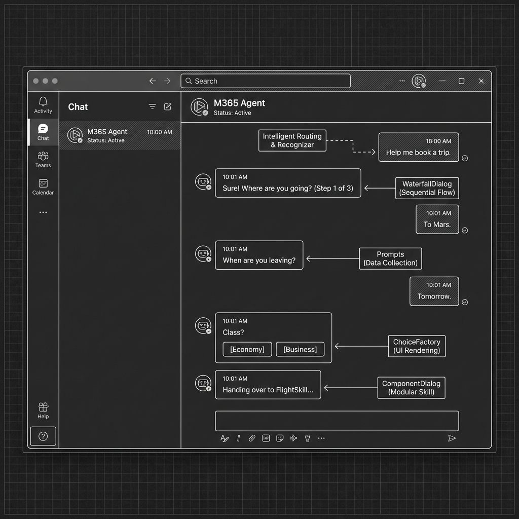 M365 Agent UI Simulation