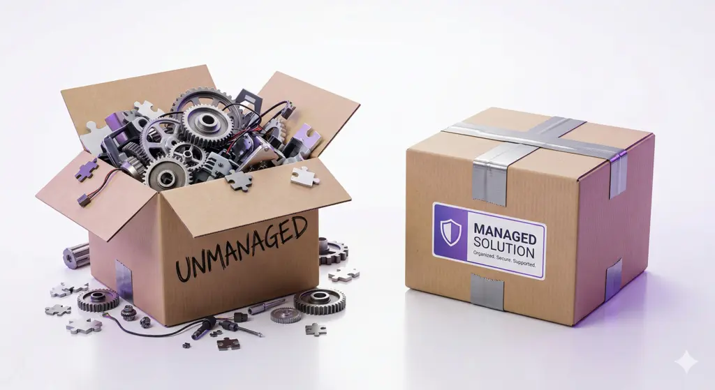 The Cardboard Box Analogy: Unmanaged vs Managed Solutions